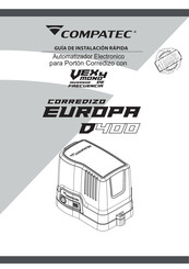 COMPATEC CORREDIZO EUROPA D400 Serie Guía De Instalación Rápida