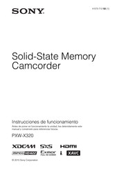 Sony PXW-X320 Instrucciones De Funcionamiento