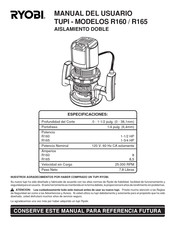 Ryobi R165 Manual Del Usuario