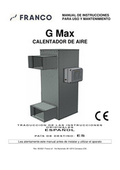 FRANCO G-Max Manual De Instrucciones  Para Uso Y Mantenimiento