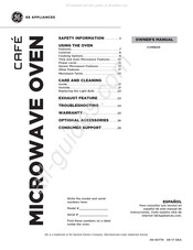 GE CAFE CVM9215 Manual Del Usuario
