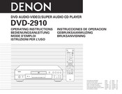 Denon DVD-2910 Instrucciones De Operación