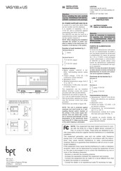 Bpt VAS/100.30 Instrucciones Para La Instalación