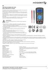 HOGERT HT1E602 Instrucciones De Uso