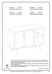 Walker Edison BU44MCA Instrucciones De Ensamblaje