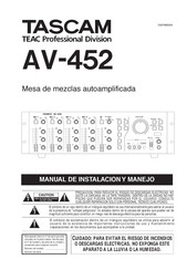 Tascam AV-452 Manual De Instalación Y Manejo