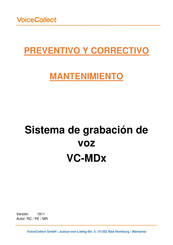 VoiceCollect VC-MD Serie Manual