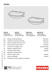 Franke ANIMA BS205-M 2000103080 Instrucciones De Montaje Y Servicio