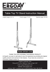 ErgoAV ERTSX1-01B Manual De Instrucciones