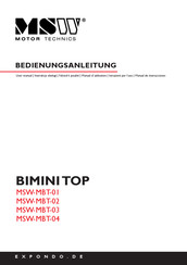 MSW BIMINI TOP Manual De Instrucciones