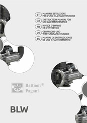 battioni Pagani BLW Serie Manual De Instrucciones De Uso Y Mantenimimento