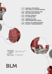 battioni Pagani BLM Serie Manual De Instrucciones De Uso Y Mantenimimento