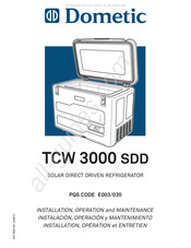Dometic TCW 3000 SDD Instalación, Operación Y Mantenimiento