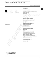 Indesit IWE 6125 Manual De Instrucciones