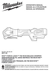 Milwaukee M18 FORCE LOGIC 2877-20 Manual Del Operador