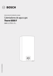 Bosch Therm 6000 F GWH 11 CTD E Serie Instrucciones De Instalación Y Manejo