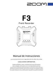 Zoom F3 Manual De Instrucciones