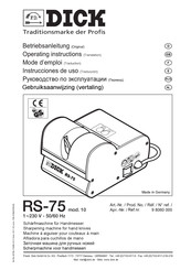 Dick 9 8060 000 Instrucciones De Uso