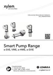 Xylem LOWARA e-SVE Instrucciones Adicionales De Instalación, Uso Y Mantenimiento