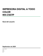 Sharp MX-C507P Guia Del Usuario