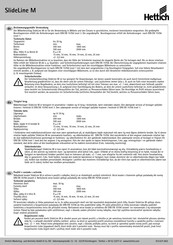 Hettich SlideLine M Instrucciones De Montaje