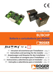 Roger Technology BI/BCHP Instrucciones Y Advertencias Para El Instalador