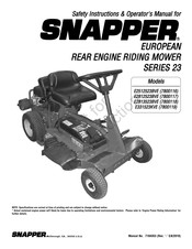 Snapper E331523KVE Manual Del Usuario E Instrucciones De Seguridad