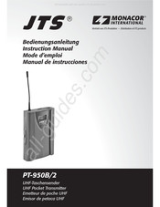 Monacor International JTS PT-950B/2 Manual De Instrucciones