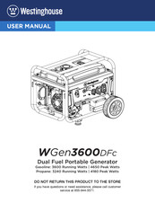 Westinghouse WGen3600DFc Manual De Instrucciones