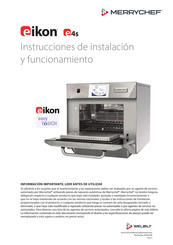 Merrychef eikon e4s Instrucciones De Instalación Y Funcionamiento