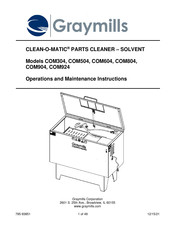 Graymills CLEAN-O-MATIC COM504 Instrucciones De Operacion Y Mantenimiento