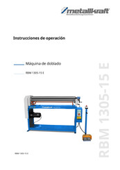 Metallkraft RBM 1305-15 E Instrucciones De Operación