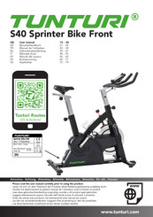 Tunturi S40 Sprinter Bike Front Manual Del Usuario