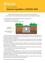 Sistemes Electronics Progres AgroBee-L 2SD2ED IP68 Manual De Instrucciones