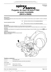 Spirax Sarco FTS62 Instrucciones De Montaje