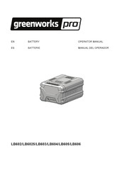 GreenWorks Pro LB606 Manual Del Operador