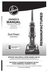 Hoover Dual Power REMANUFACTURED Manual Del Propietário