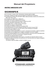 Standard Horizon GX2400GPS/E Manual Del Propietário