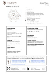 HOLZKERN Belltown 40mm Manual De Instrucciones