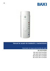 Baxi BC ACS iR290 Serie Manual De Usuario