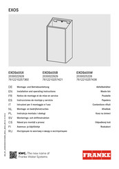 Franke EXOS Serie Instrucciones De Montaje Y Servicio