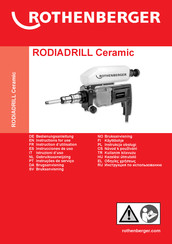 Rothenberger RODIADRILL Ceramic Instrucciones De Uso