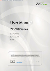 ZKTeco ZK-IWB Serie Manual Del Usuario