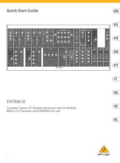 Behringer SYSTEM 35 Guia De Inicio Rapido