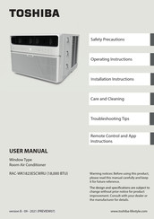 Toshiba RAC-WK1823ESCWRU Manual De Instrucciones