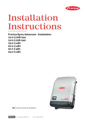 Fronius Symo Advanced 10.0-3 208-240 Instrucciones De Instalación