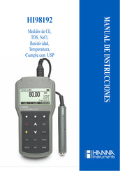 Hanna Instruments HI 98192 Manual De Instrucciones