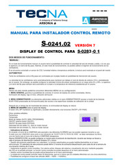 TECNA S-0241.02 Manual Para Instalador