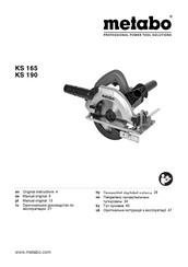 Metabo KS 165 Manual Original