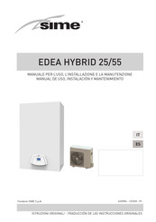 Sime EDEA HYBRID 25 Manual De Uso, Instalación Y Mantenimiento